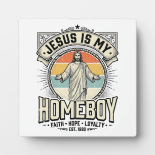 Plaque Photo Jésus est mon pote Vintage T-shirt religieux