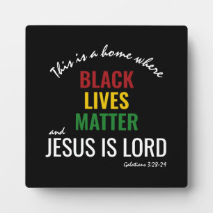 Plaque Photo JÉSUS EST SEIGNEUR   Black Lives Matter   Christia