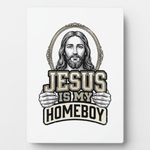 Plaque Photo Jésus vintage est mon design vectoriel gravé ami