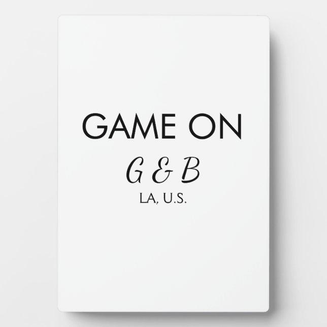 Plaque Photo Jeu sur le nom du couple de la fête de mariage vil (Devant)