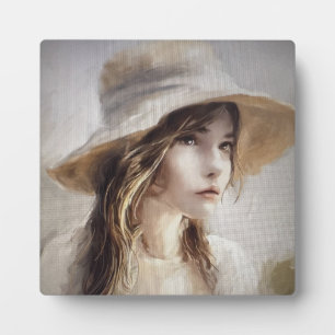 Plaque Photo Jeune Femme