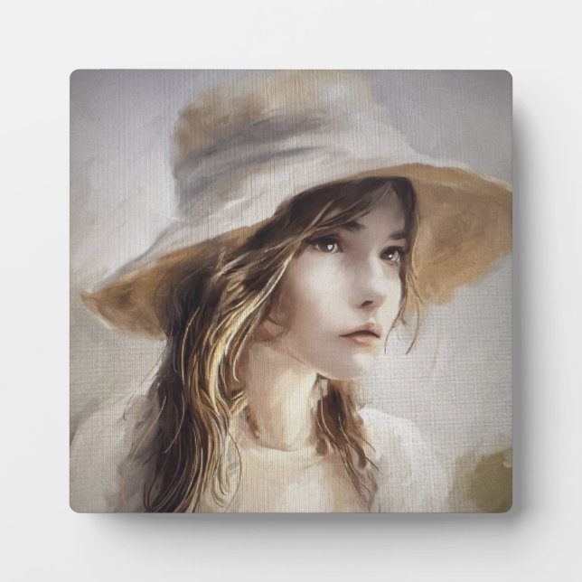 Plaque Photo Jeune Femme (Devant)