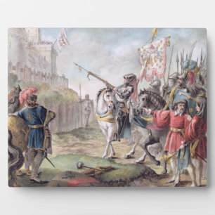 Plaque Photo Joan d'Arc (1412-31) Ordonne aux Anglais de quitte