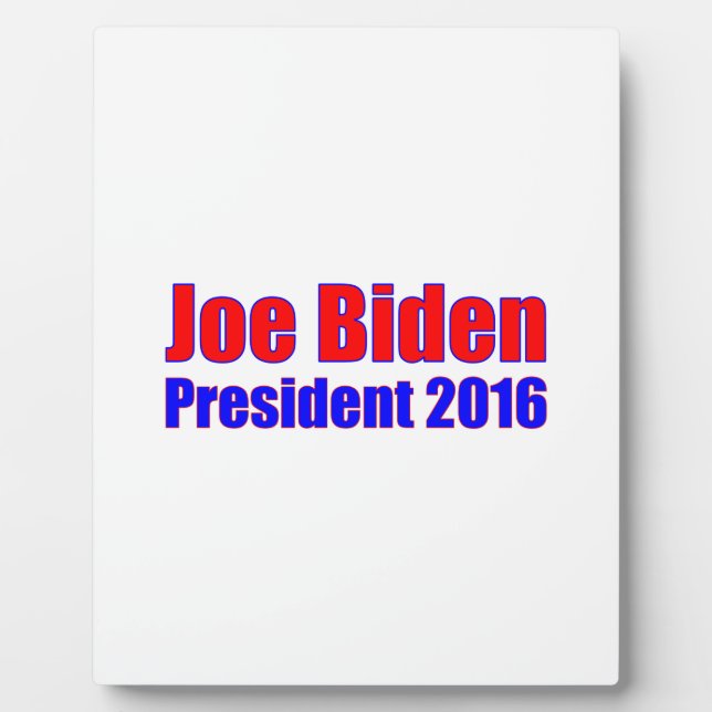 Plaque Photo Joe Biden Président 2016 (Devant)