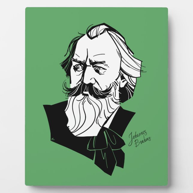 Plaque Photo Johannes Brahms (Devant)