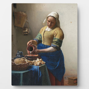 Plaque Photo Johannes Vermeer - La peinture Milkmaid