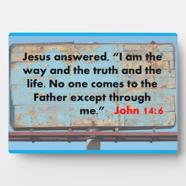 Plaque Photo John 14:6 (Devant)