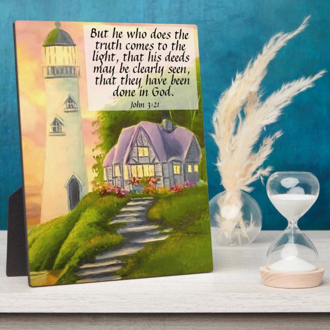 Plaque Photo John 3:21   (Côté)