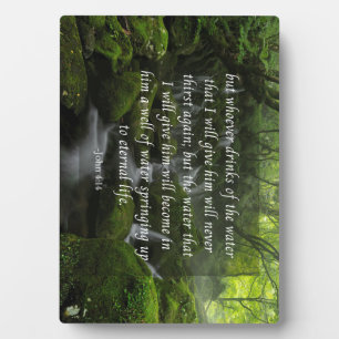 Plaque Photo John 4:14 eau vive
