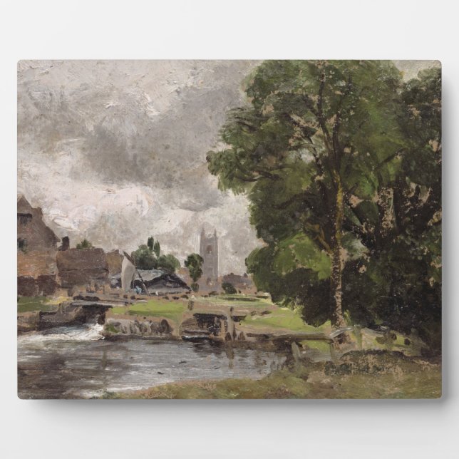 Plaque Photo John Constable | Dedham Lock and Mill (Devant)