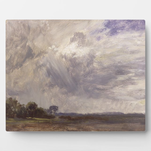 Plaque Photo John Constable | Paysage avec ciel gris venteux, c (Devant)