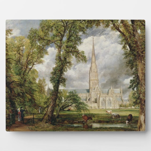 Plaque Photo John Constable | View of Salisbury Cathedral from  (Devant)