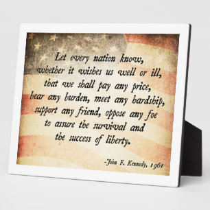 Plaque Photo John. F Kennedy Citation