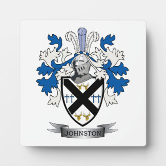 Plaque Photo Johnston Family Crest Coat of Arms