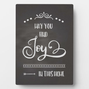 Plaque Photo Joie dans ce Home-Chalkboard