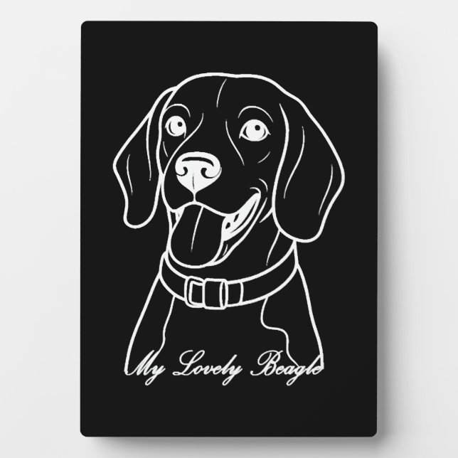 Plaque Photo Joli Beagle (Devant)