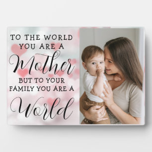Plaque Photo Joli CŒUR AMOUR MAMAN Photo de la fête des mères