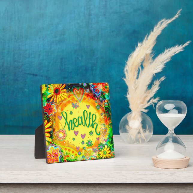 Plaque Photo Joli jaune Floral Téléphone Inspirivité Santé (Insitu)