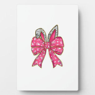 Plaque Photo Joli jour de Pâques Coquette Nœud Lapin Femmes G