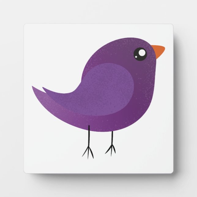 Plaque Photo joli oiseau violet (Devant)