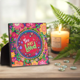 Plaque Photo Jolie citation d'amour rose Floral Inspirational