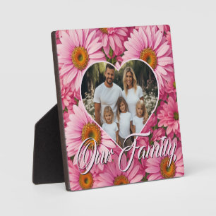 Plaque Photo Jolie marguerite rose fleurie personnalise le modè