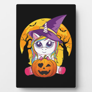 Plaque Photo Jolie Unicorn Halloween sorcière femmes bébé
