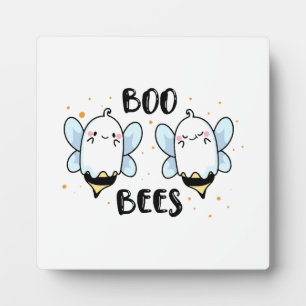Plaque Photo Jolies abeilles fantômes - Halloween drôle sur fon