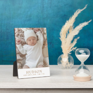 Plaque Photo Jolies Photos Personnalisées de Bébé avec Statisti