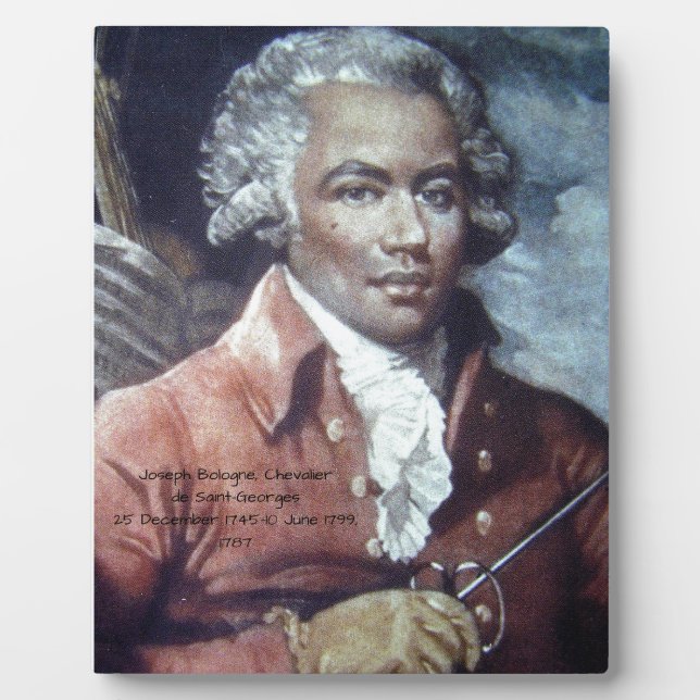 Plaque Photo Joseph Bologne, Chevalier de Saint-Georges (Devant)