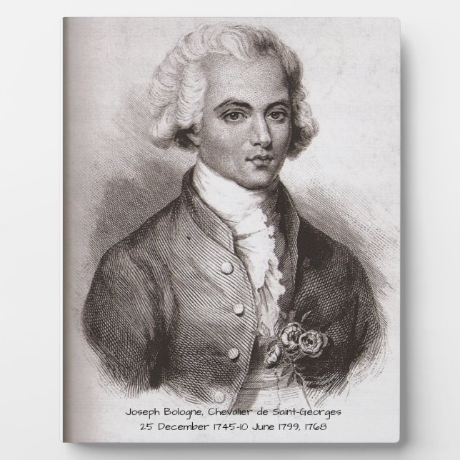 Plaque Photo Joseph Bologne, Chevalier de Saint-Georges (Devant)