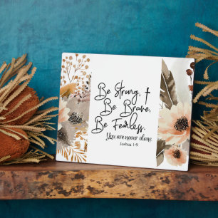 Plaque Photo Joshua 1 9 Soyez fort Soyez brave Bible Verse tabl
