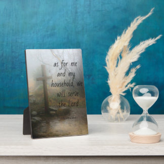 Plaque Photo Joshua 24:15 Quant à moi et à ma famille