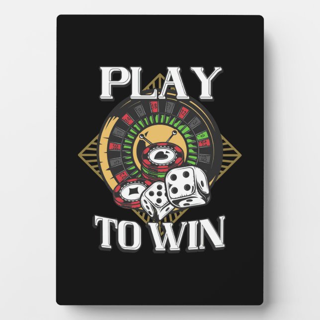 Plaque Photo Jouer au poker pour gagner (Devant)