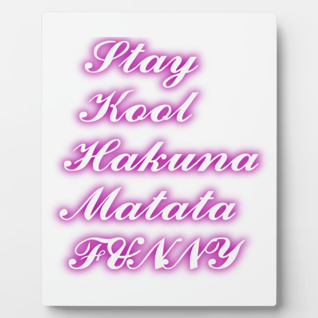 Plaque Photo Jouer Cool Hakuna Matata .png (Devant)