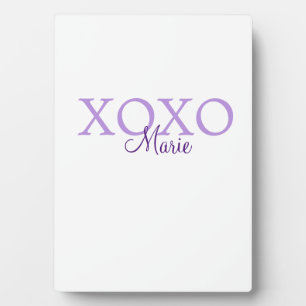 Plaque Photo Jour de la Saint Valentin Xoxo ajouter nom pastel