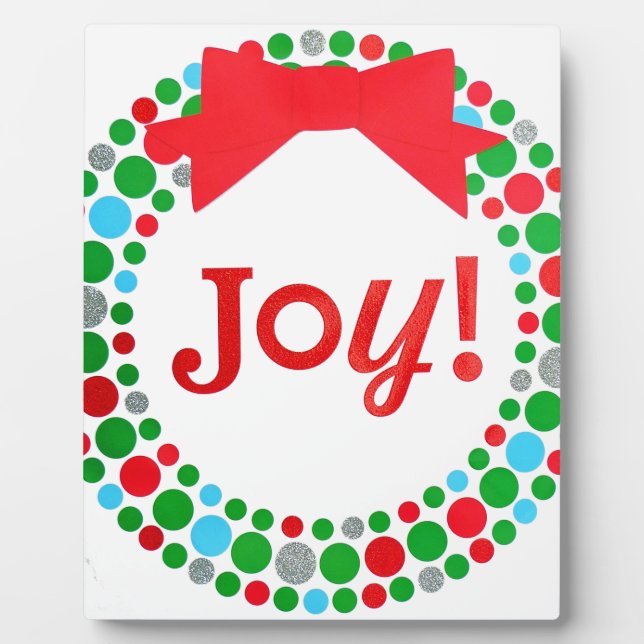 Plaque Photo Joy Wreath (Devant)