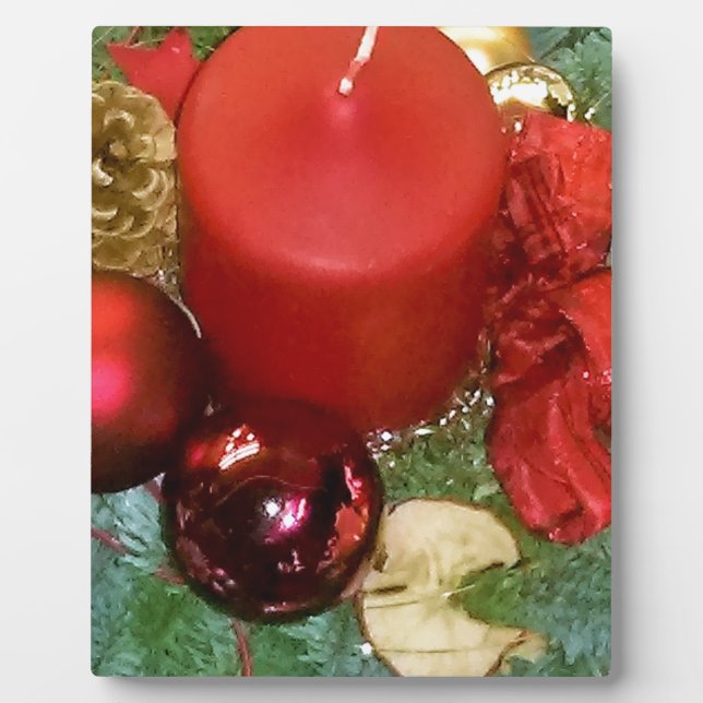 Plaque Photo Joyeuse couronne de Noël (Devant)