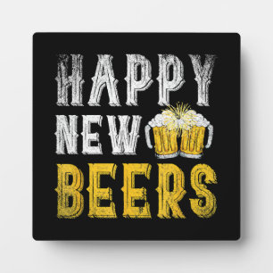 Plaque Photo Joyeuse fête de la bière du Nouvel An