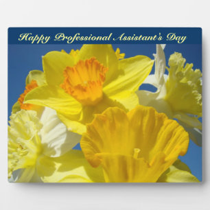 Plaque Photo Joyeuse fête de l'assistant professionnel ! Fleurs