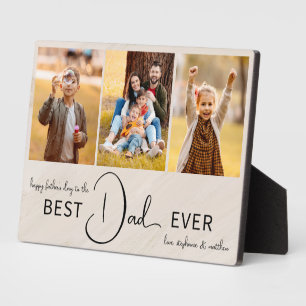 Plaque Photo Joyeuse Fête des Pères Meilleur Papa du Monde Coll