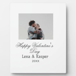 Plaque Photo Joyeuse Saint-Valentin couple photo moderne simple