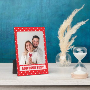 Plaque Photo Joyeuse Saint-Valentin Moderne Motif d'Amour