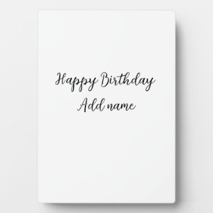 Plaque Photo Joyeux anniversaire ajouter nom titre simple minim