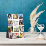 Plaque Photo Joyeux anniversaire grand-mère moderne photo colla<br><div class="desc">Un beau cadeau d'anniversaire moderne pour votre grand-mère bien-aimée : Une plaque de collage photo personnalisée Instagram tendance avec votre message personnel et les noms de la meilleure grand-mère jamais.</div>
