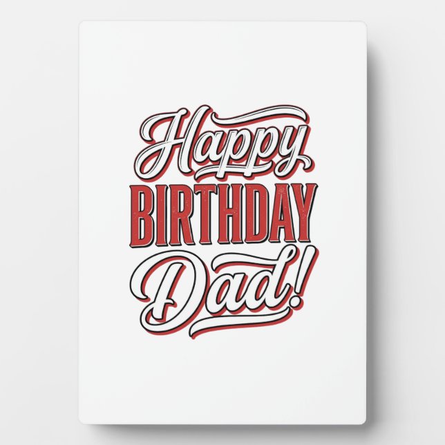 Plaque Photo Joyeux Anniversaire Papa Conception de Chemise de  (Devant)