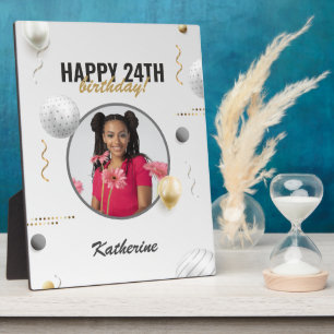 Plaque Photo Joyeux Anniversaire simple personnalisé cadeau pho