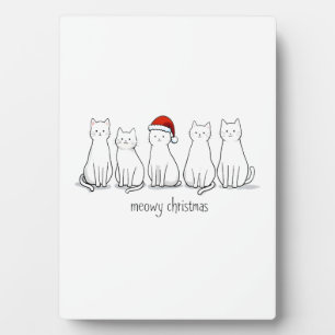 Plaque Photo Joyeux Catmas Chat Noël Mignon Chatons Chats Père