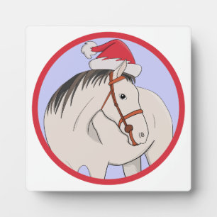 Plaque Photo Joyeux Cheval de Noël