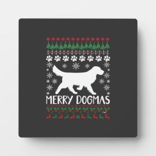 Plaque Photo Joyeux Dogmes Chien Flocon de Neige Sweat de Noël